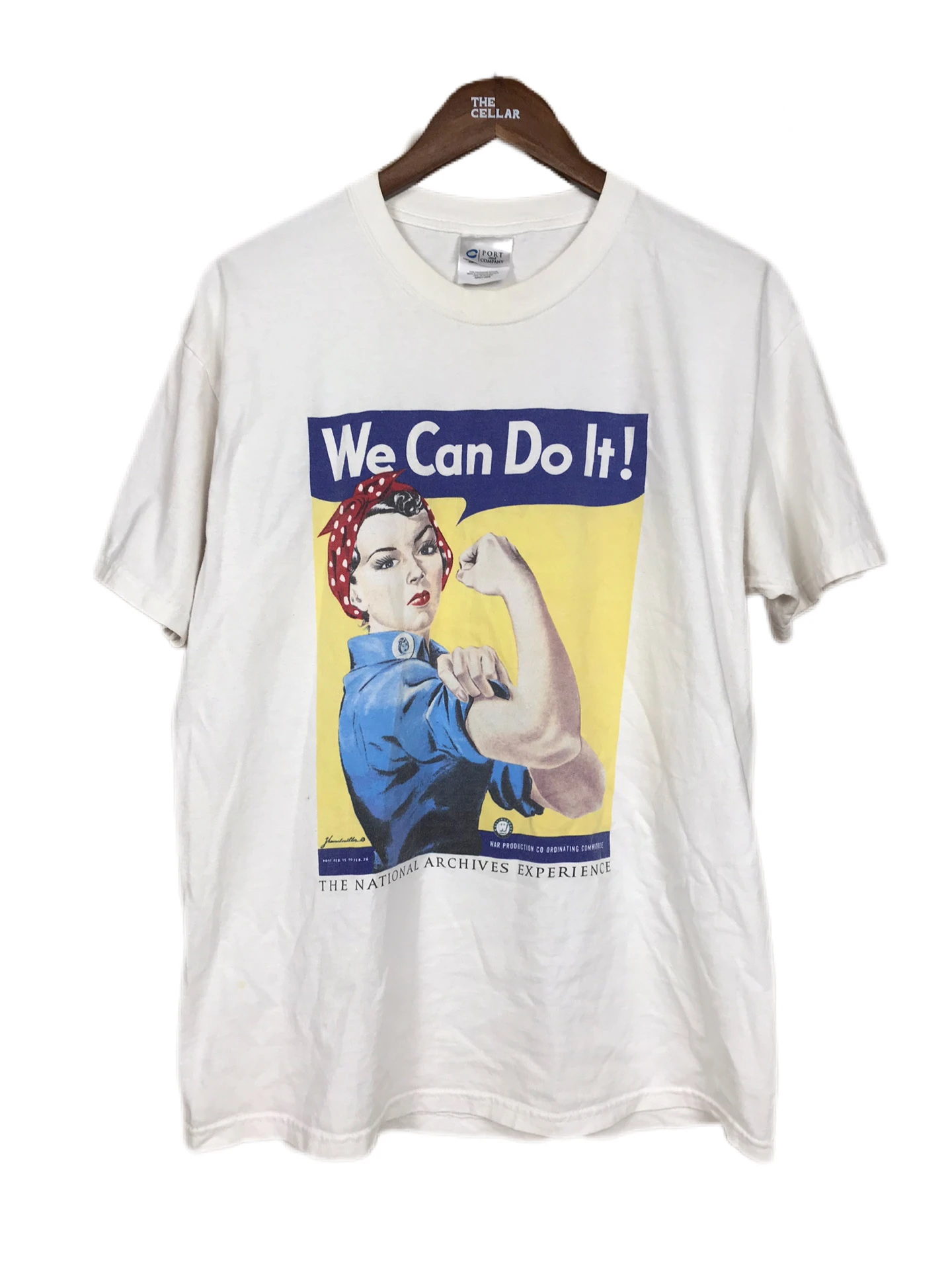 we can do it白色短恤