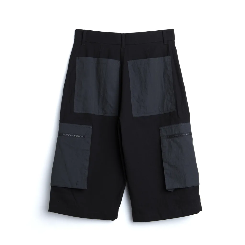 VACANT-Patchwork Cargo Shorts