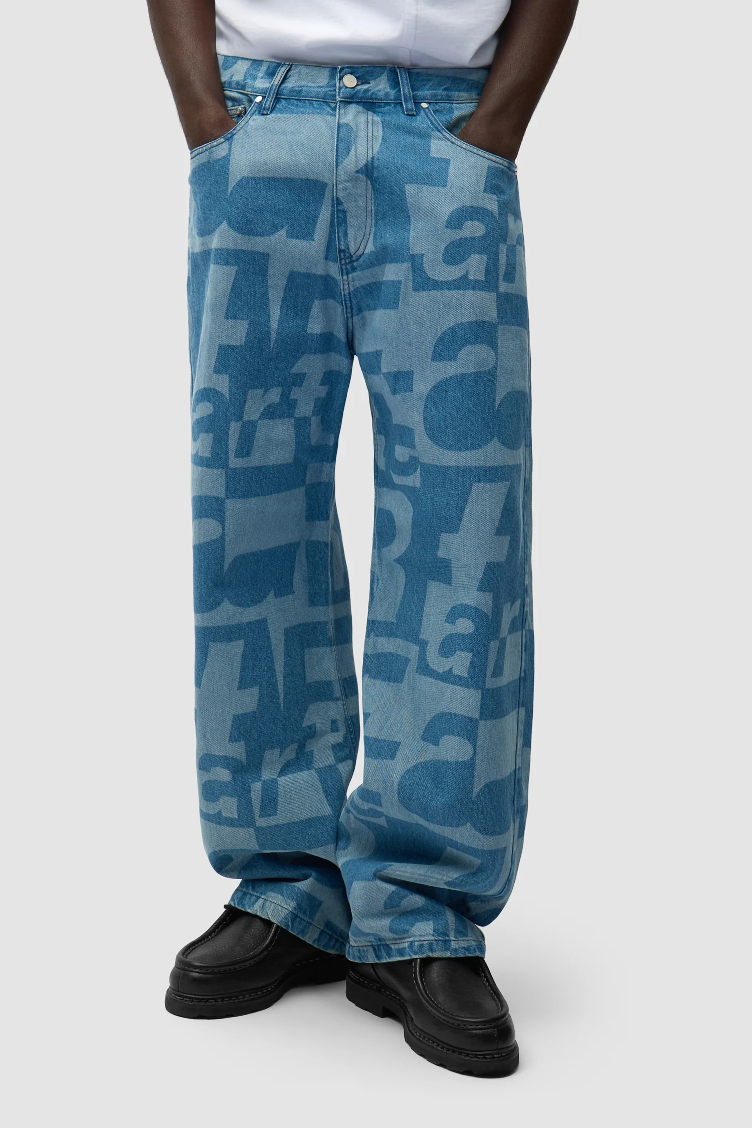 Arte Antwerp-Denim Allover Pants