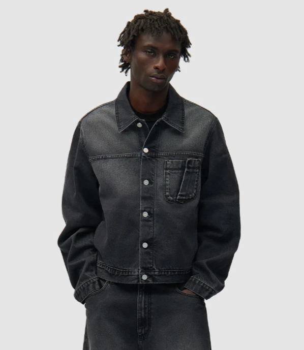 Arte Antwerp-Fold Pocket Denim Jacket