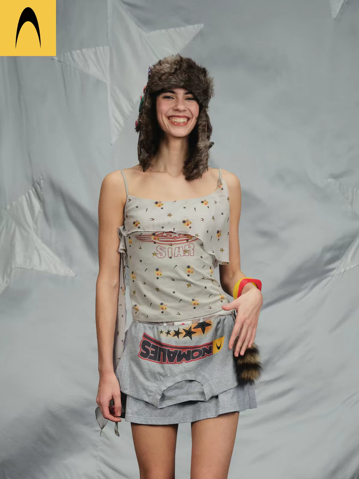 ANOMALIES-Chiffon floral camisole top