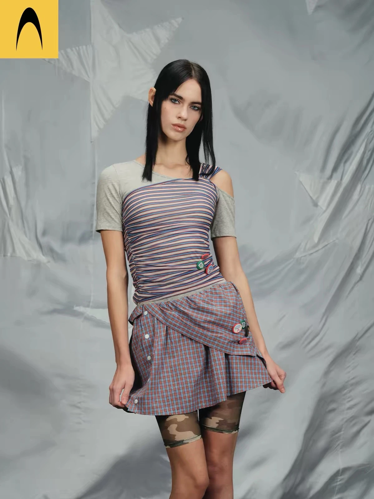 ANOMALIES-Layering deconstructed striped tops