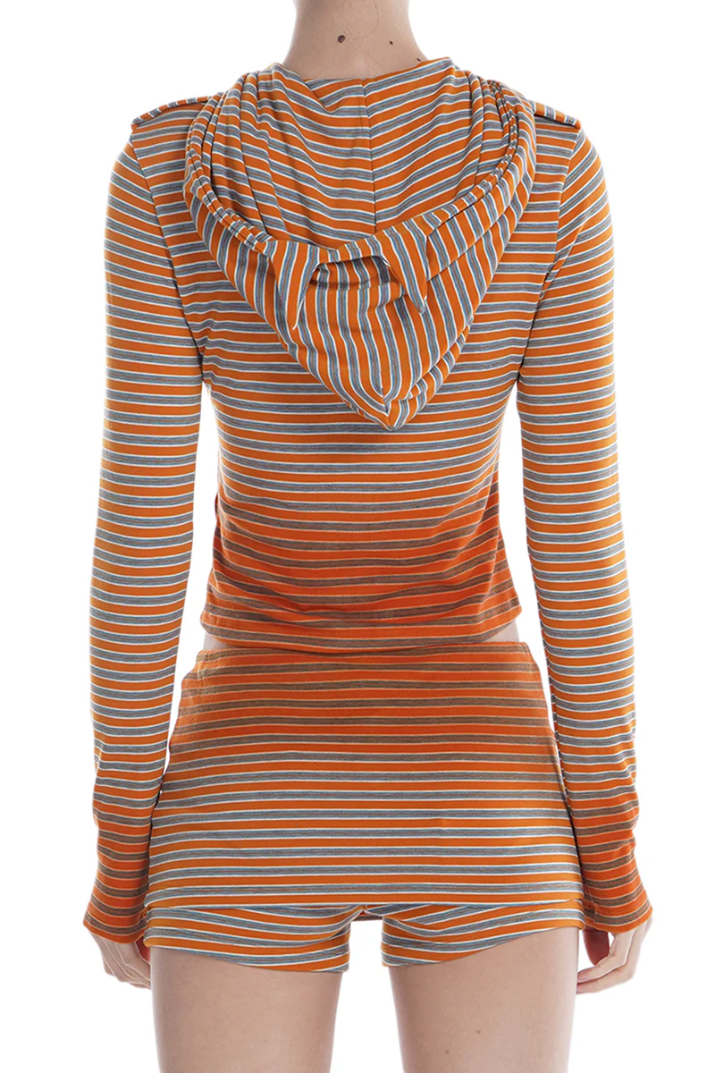 ANOMALIES-Gradient spray-painted striped jacket