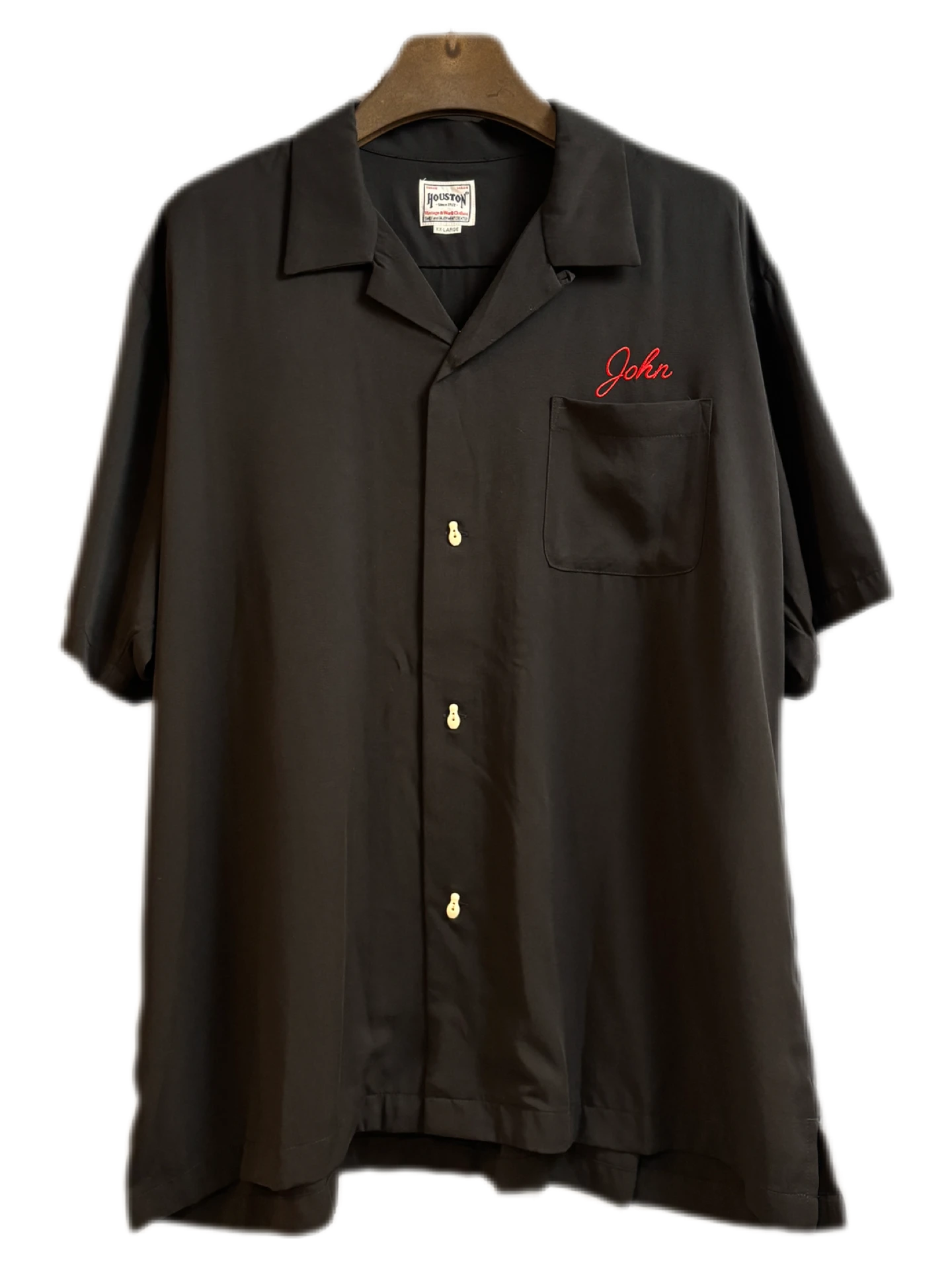 houston_BOWLING SHIRT(黑/龍)