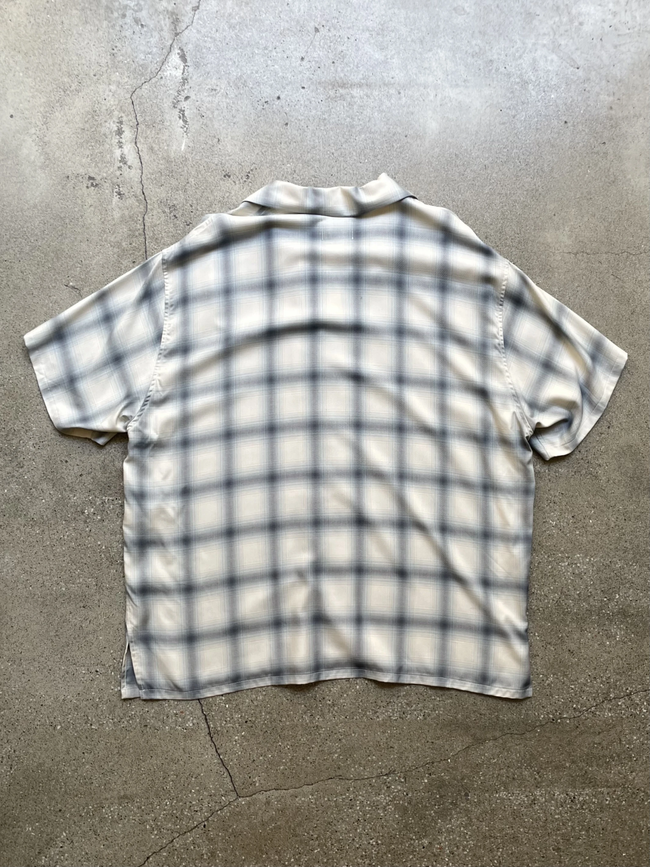 YOUZI-superNOVA Aloha shirt - Navy×Natural