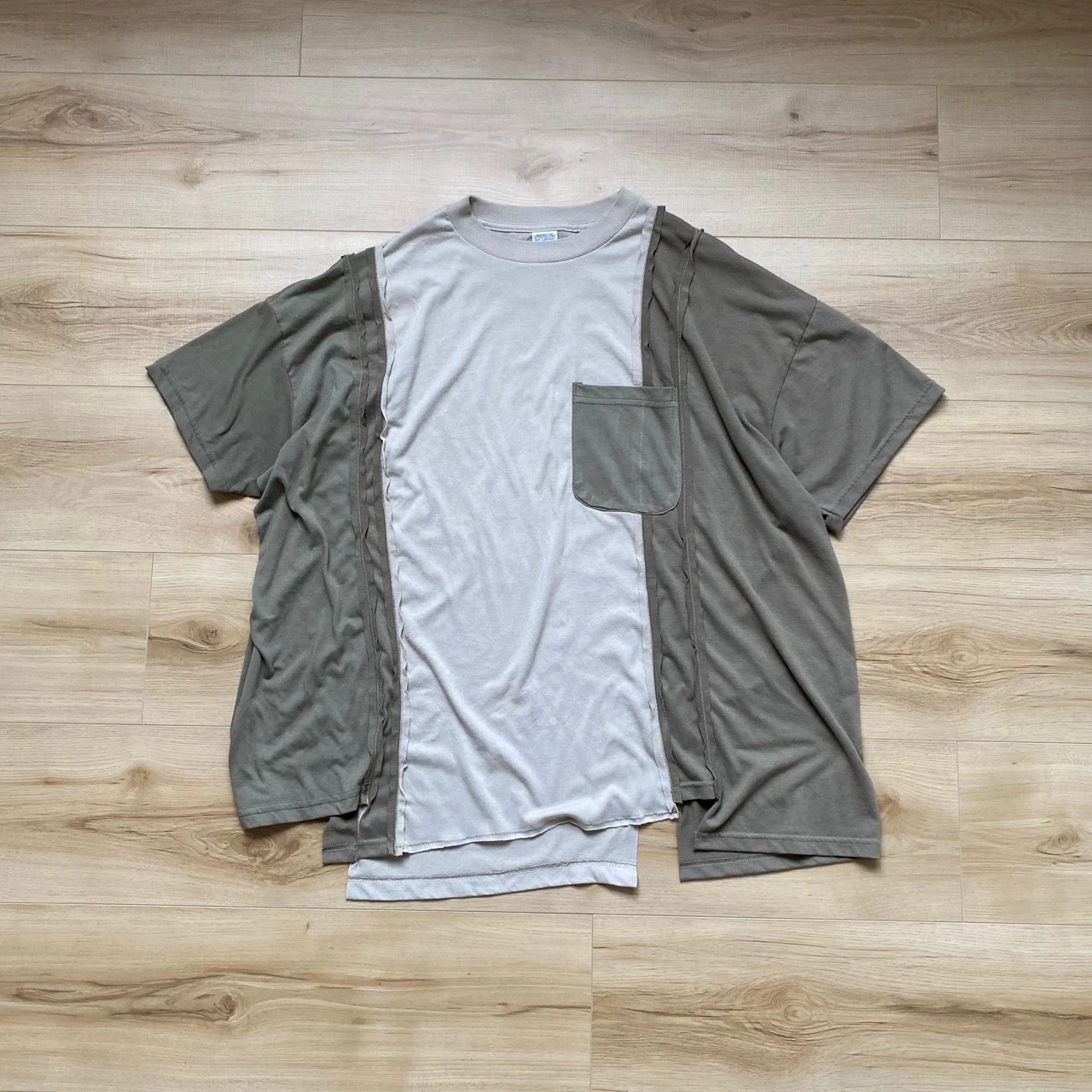 RemakebyYi_Patchwork poker T-shirt by Yi