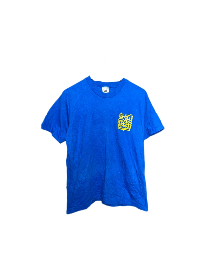 水果牌藍色短T