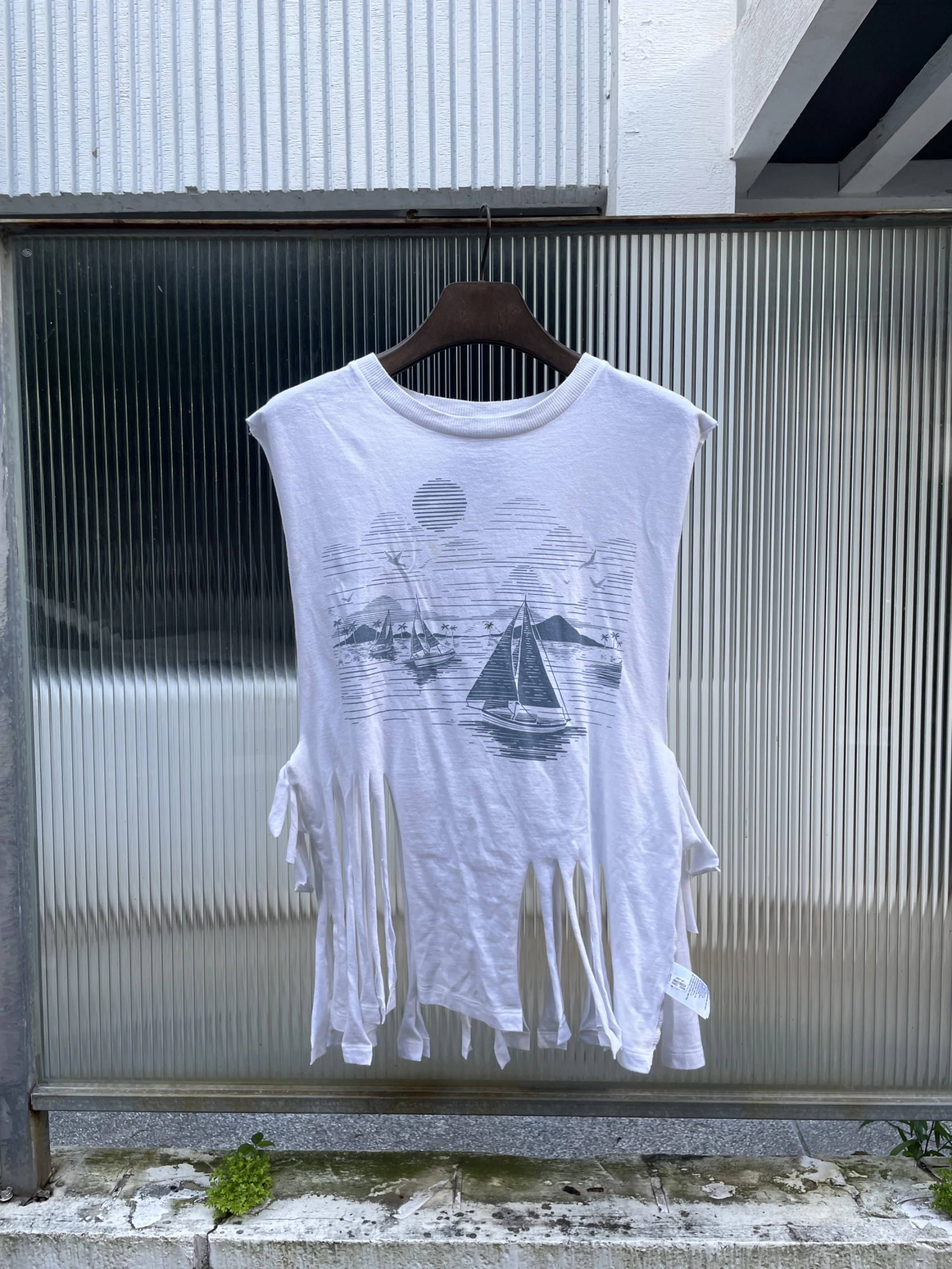 TCR-改製綁帶流蘇背心（BOAT）