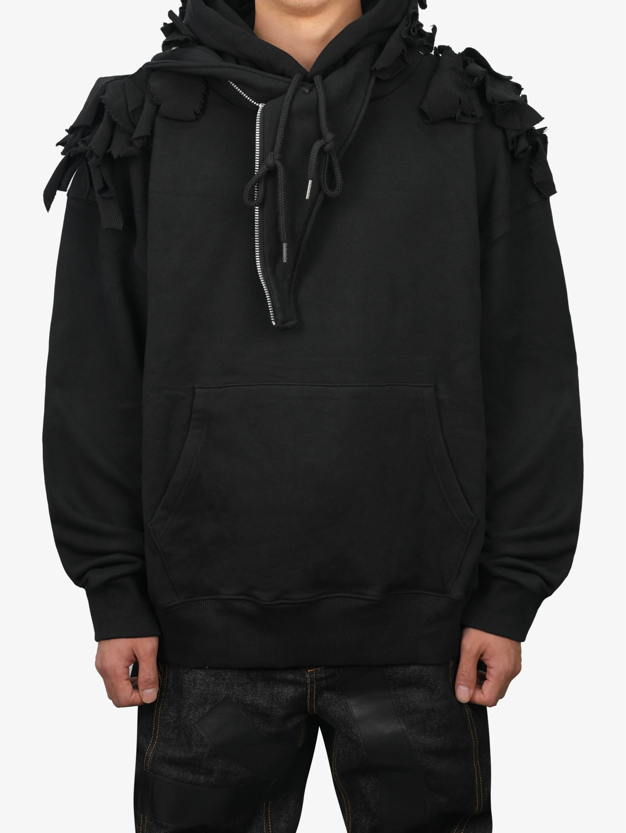 JUNTAE KIM - LASER APPLIQUE SWEAT HOODIE