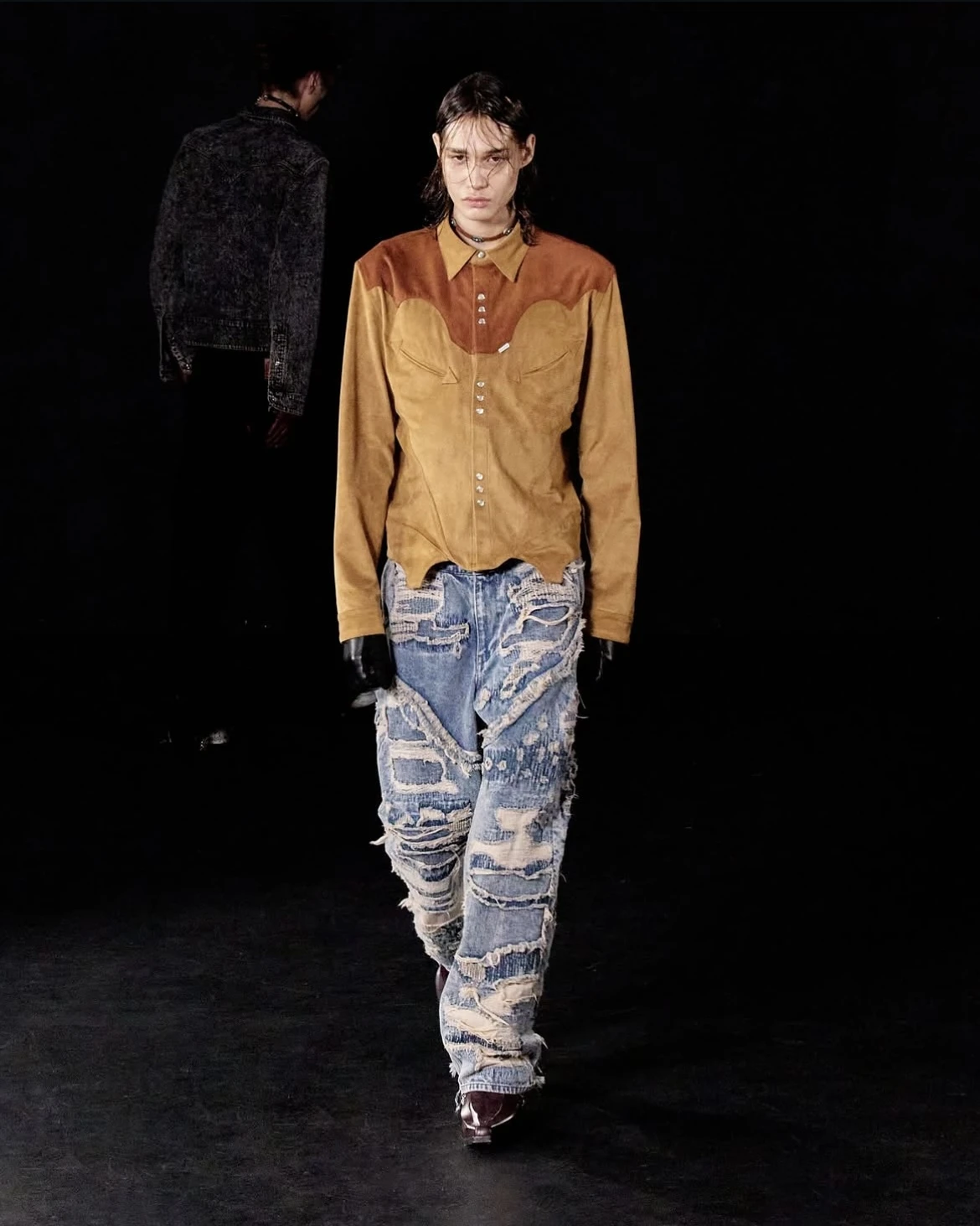 JUNTAE KIM - CORSET SHIRTS (SUADE)