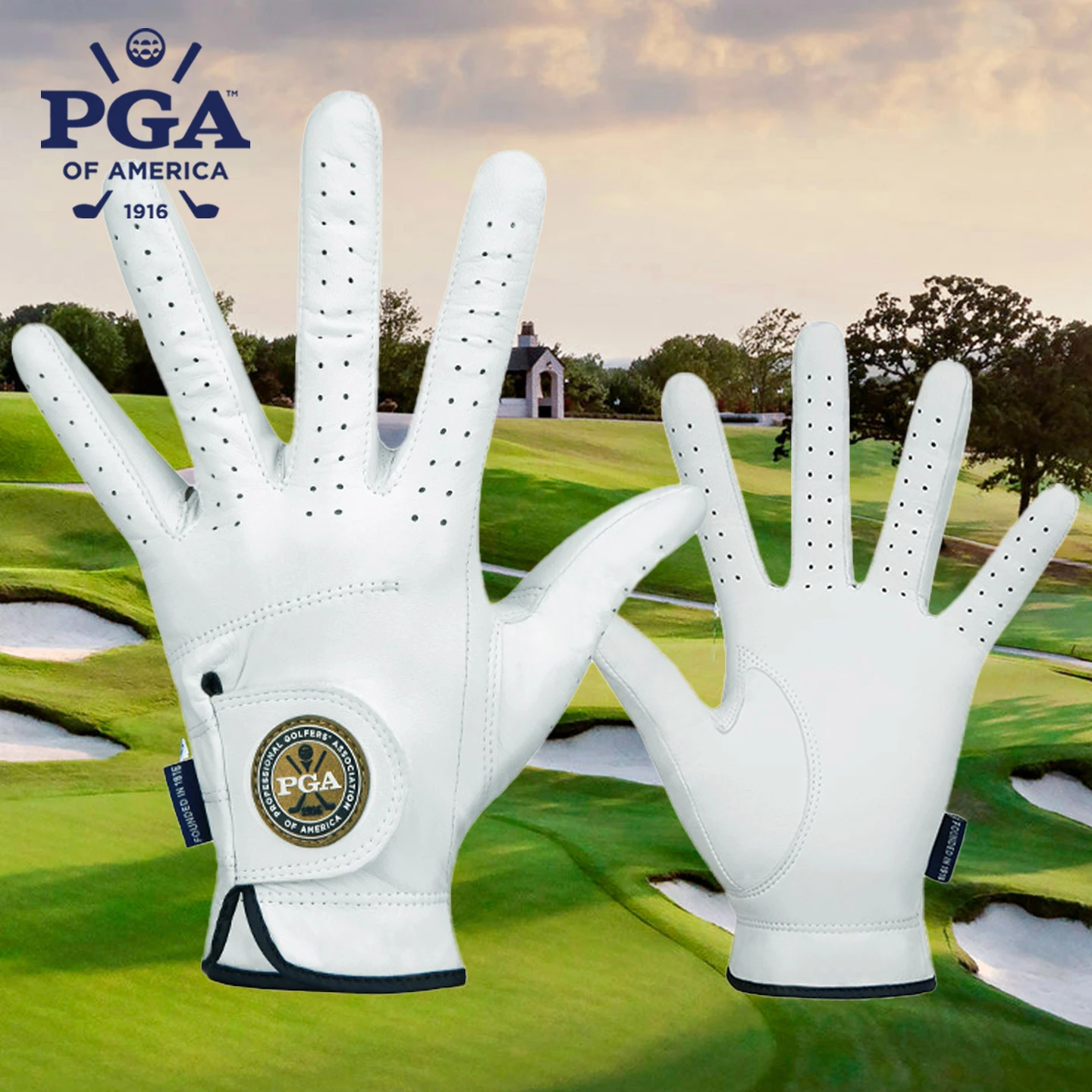 Men's Leather Golf Gloves 高爾夫真皮手套 羊皮防滑 男裝｜PGA