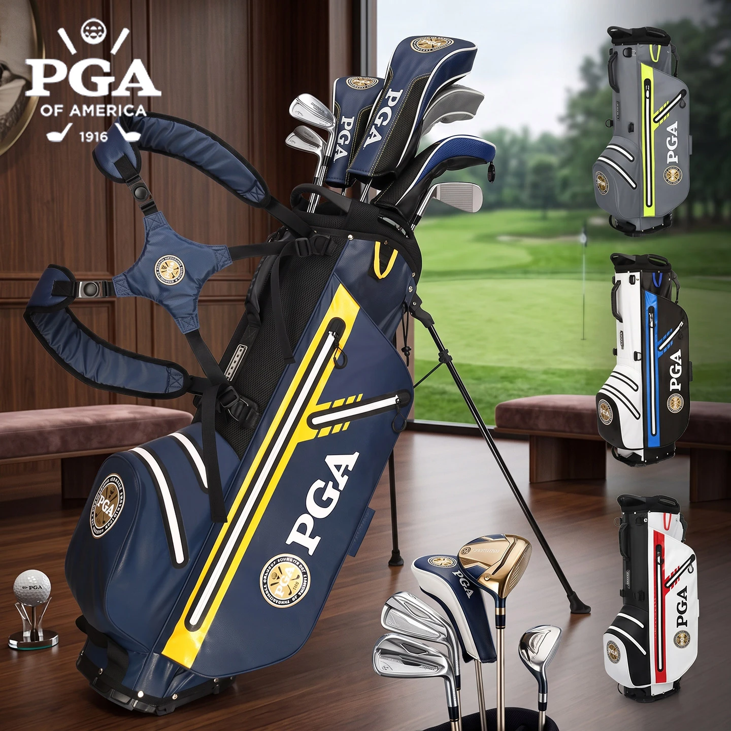 Ultralight Waterproof Golf Stand Bag 14 Clubs 高爾夫支架球袋 超輕防水14支｜PGA