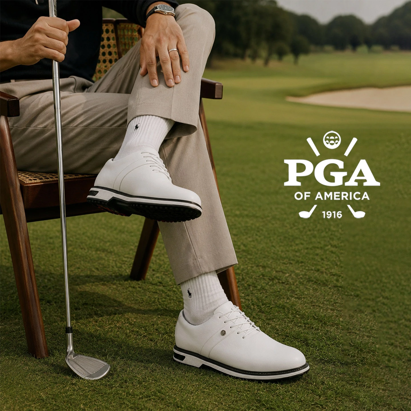 Men's British Style Golf Shoes 高爾夫球鞋 英倫風牛皮 男裝｜PGA