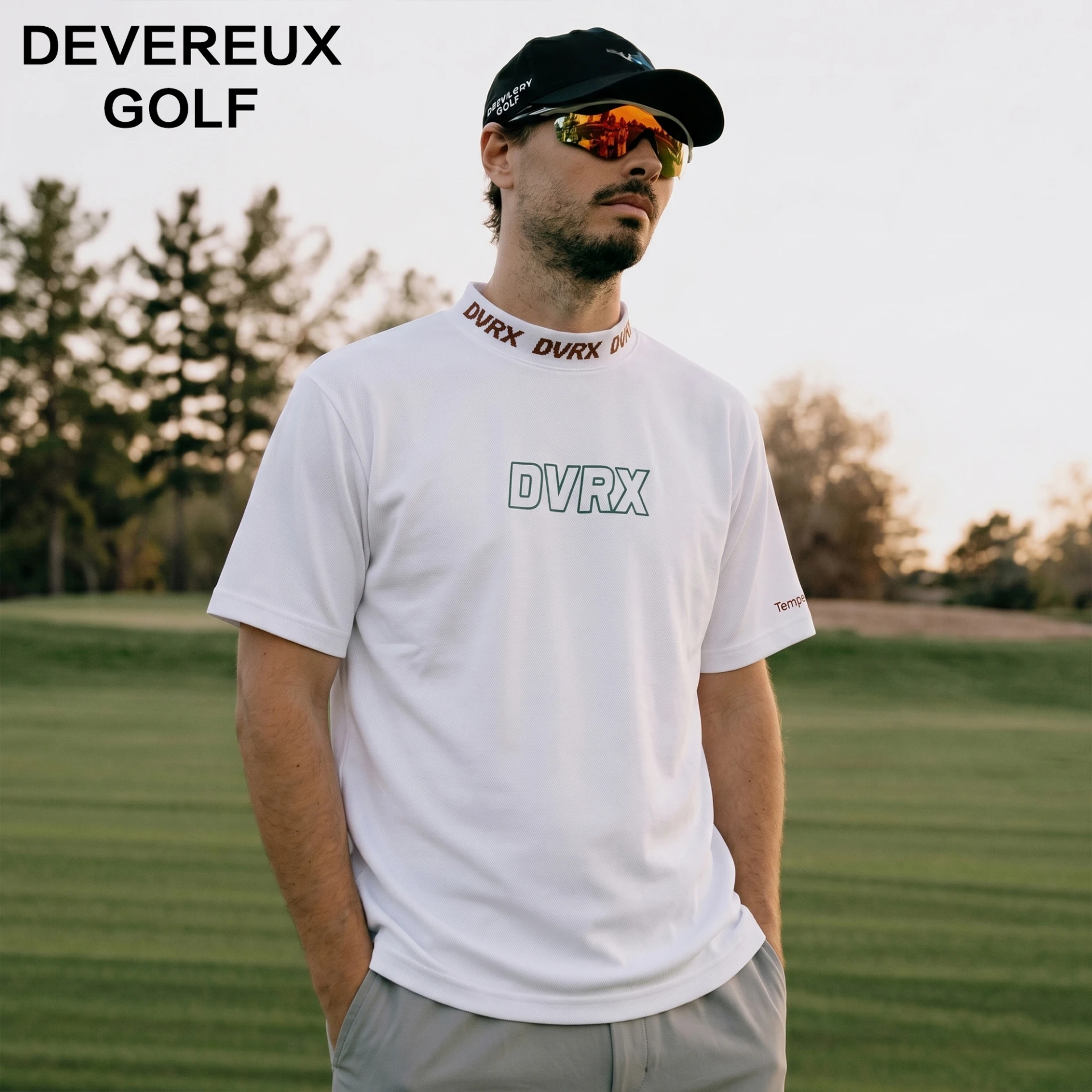 Mock Neck Tee Crocodile Print 小高領短袖 鱷魚印花 男裝｜DEVEREUX