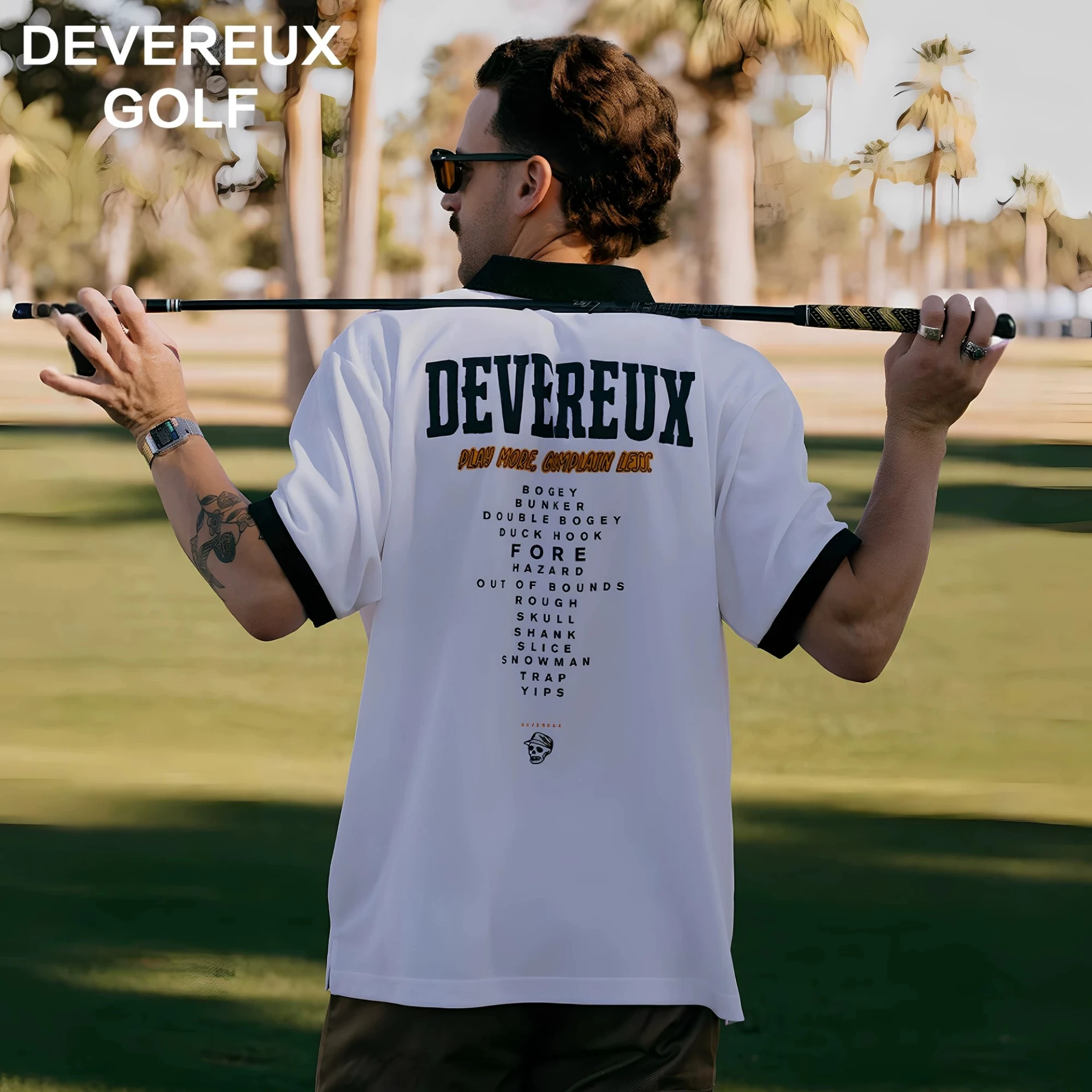 Golf Short-Sleeve Polo Skull Print Street Style 高爾夫短袖 POLO 骷髏街頭風 男裝｜DEVEREUX