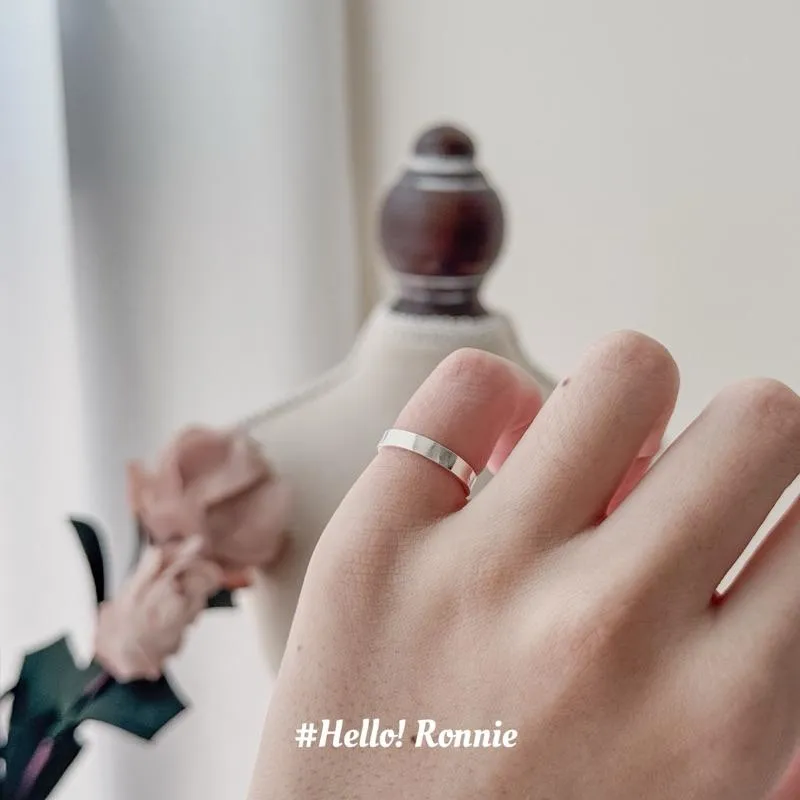 ✨Hello!Ronnie✨現貨S925通體純銀戒指 純銀項鍊 純銀尾戒 寬版素戒指尾戒