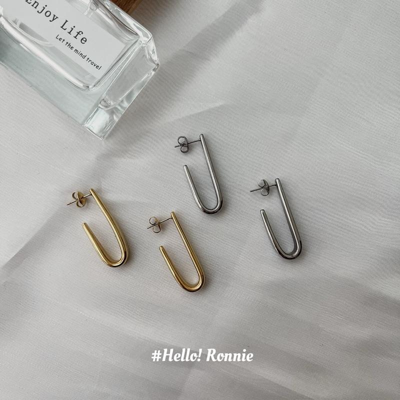 ✨Hello!Ronnie✨現貨316L通體鈦鋼耳環 醫療鋼耳環 歐美個性垂墜耳環