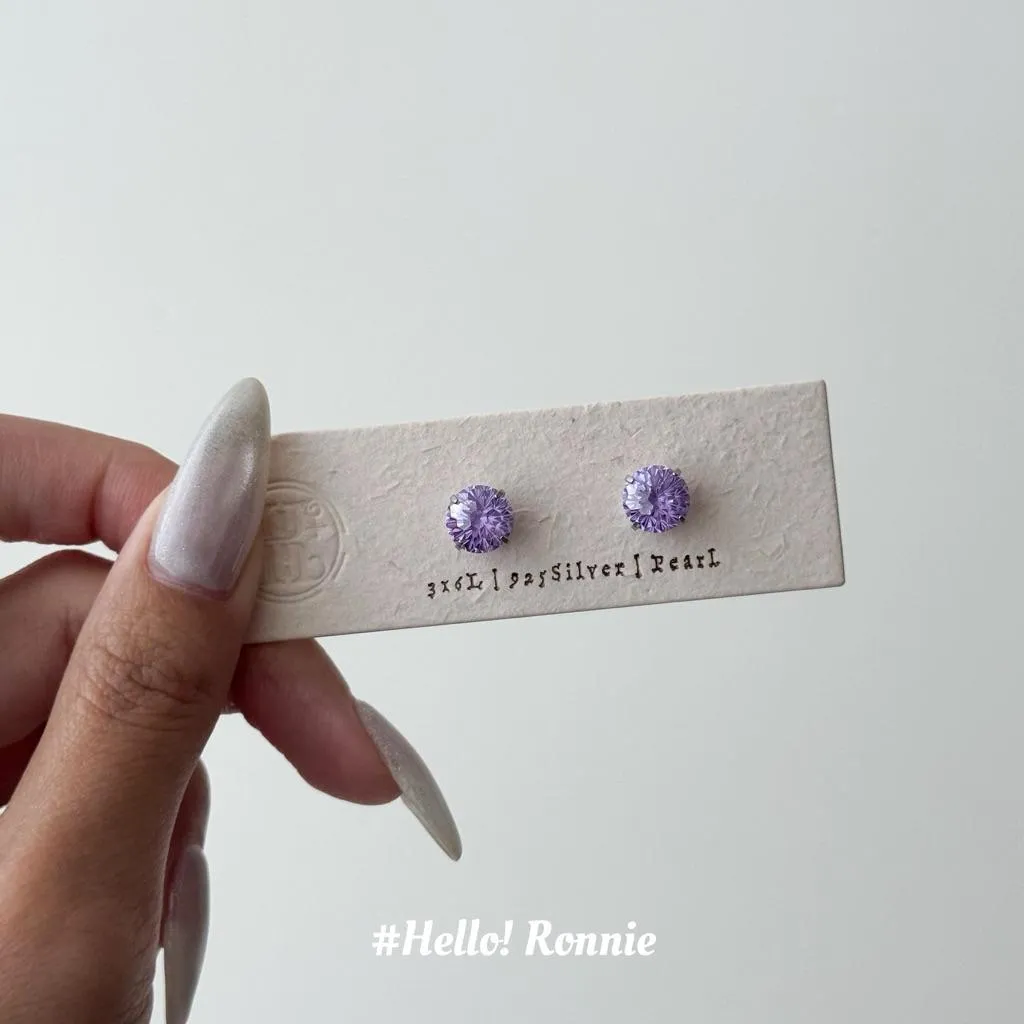 ✨Hello!Ronnie✨獨家設計 316L醫療鋼8mm紫鋰輝煙花切面自訂款鎖珠
