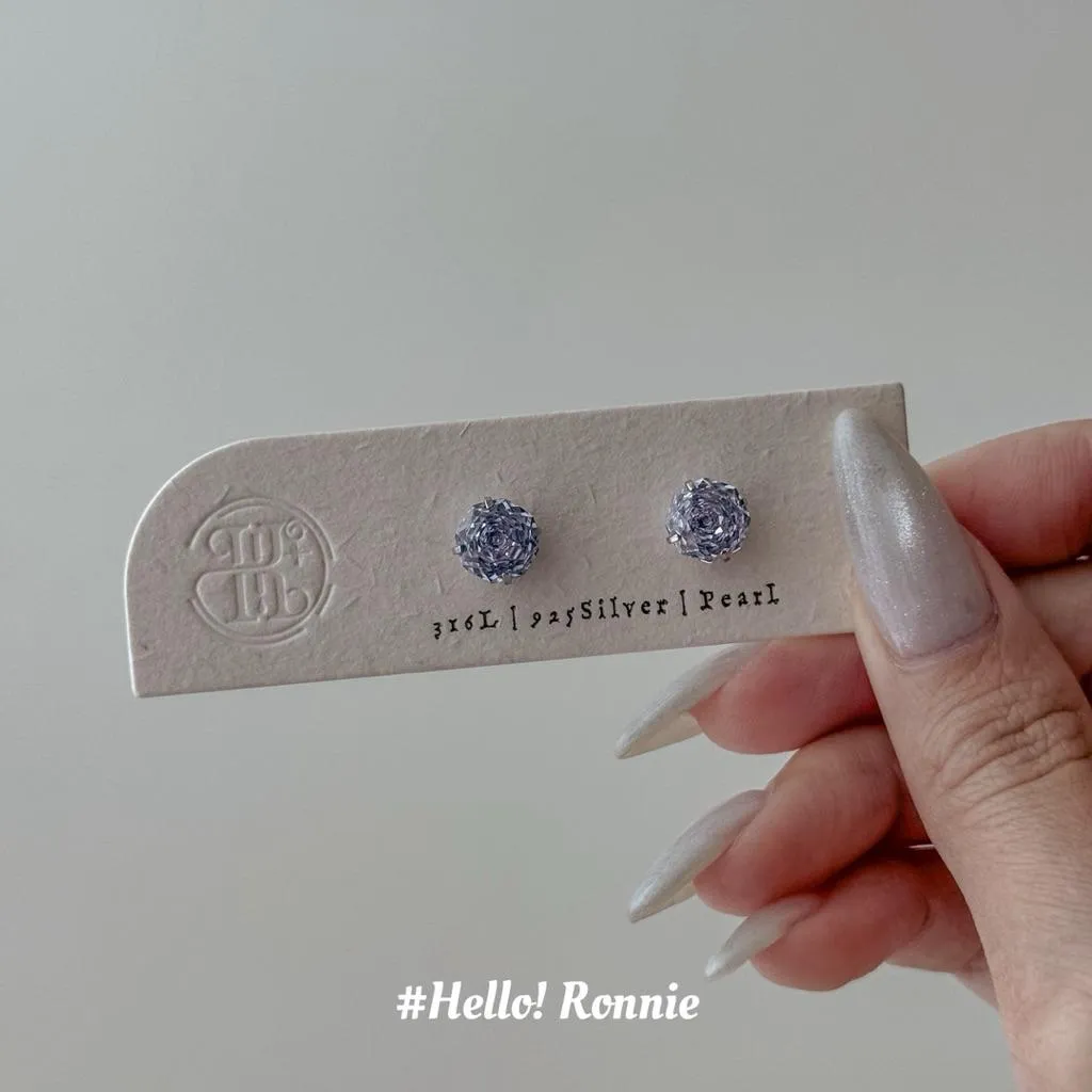 ✨Hello!Ronnie✨獨家設計 316L醫療鋼8mm紫羅蘭玫瑰花切面自訂款鎖珠