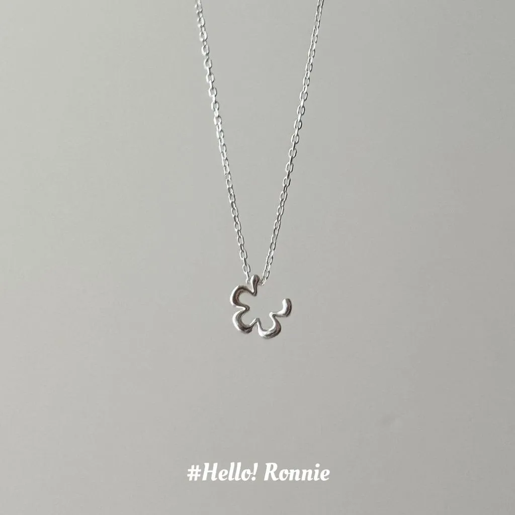 ✨Hello!Ronnie✨現貨S925純銀項鍊 純銀項鍊 小花項鍊 幾何花花項鍊
