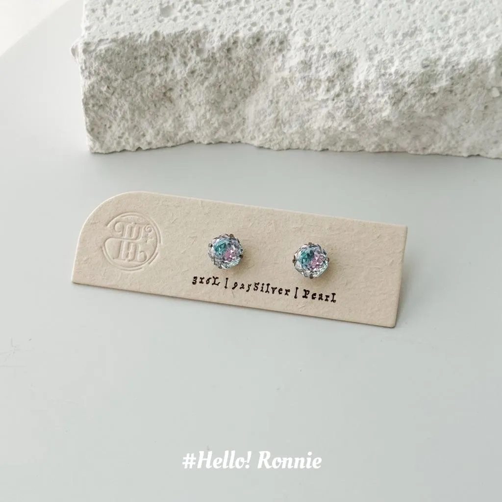 ✨Hello!Ronnie✨獨家設計 316L醫療鋼8mm雙色粉藍玫瑰花切面自訂款鎖珠