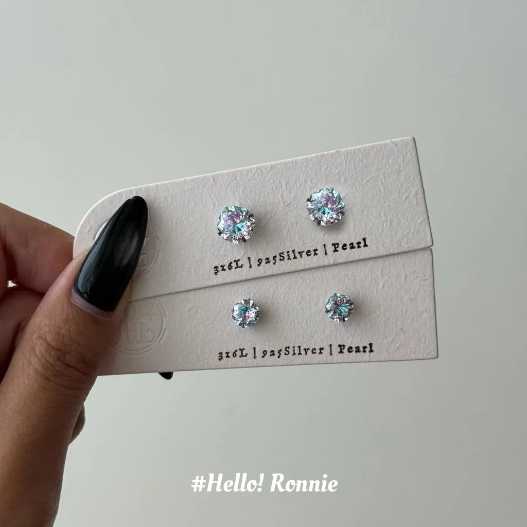 ✨Hello!Ronnie✨獨家設計 316L醫療鋼淺粉+淺藍捧花切面自訂款鎖珠
