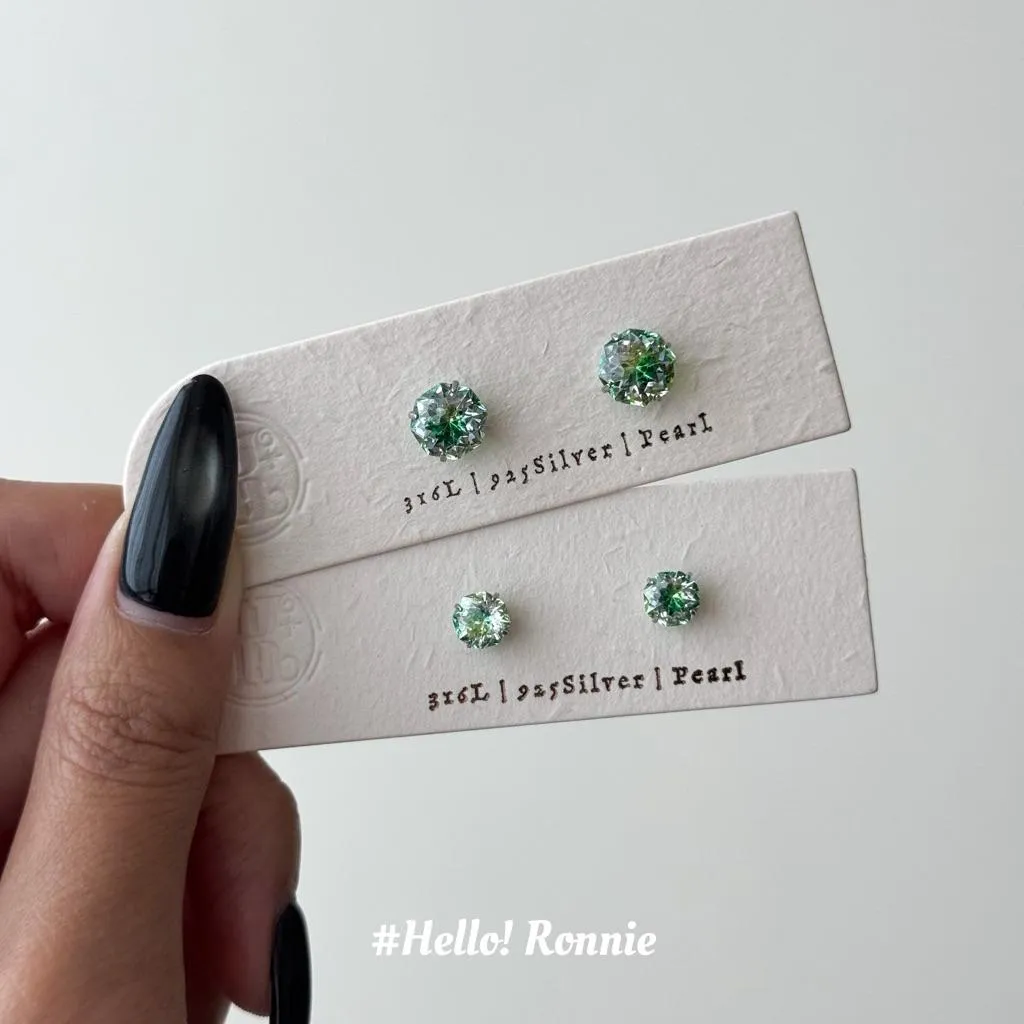 ✨Hello!Ronnie✨獨家設計 316L醫療鋼深綠+淺綠捧花切面自訂款鎖珠