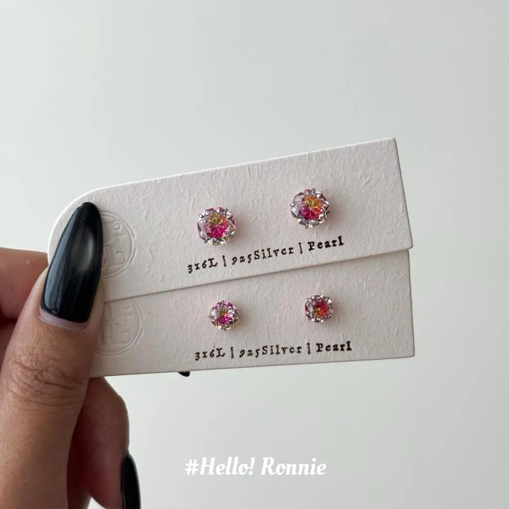 ✨Hello!Ronnie✨獨家設計 316L醫療鋼桃粉+黃捧花切面自訂款鎖珠