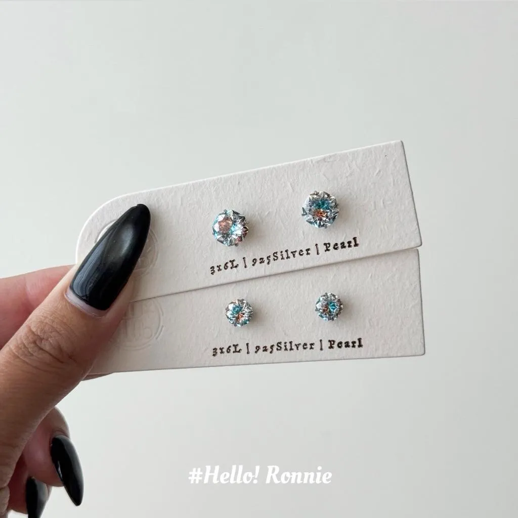 ✨Hello!Ronnie✨獨家設計 316L醫療鋼藍+橘 橘子蘇打捧花切面自訂款鎖珠