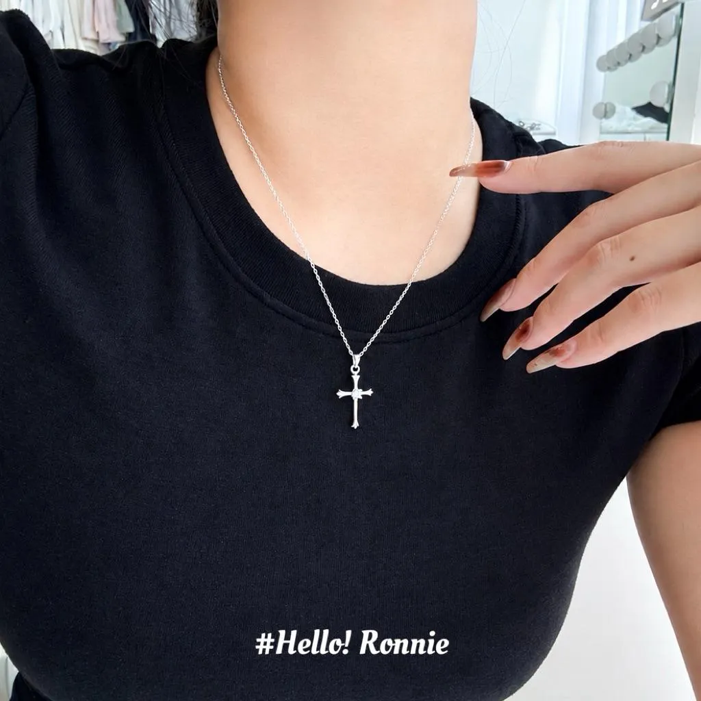 ✨Hello!Ronnie✨現貨S925通體純銀項鍊 純銀項鍊  Grace Cross Necklace｜恩典十字項鍊