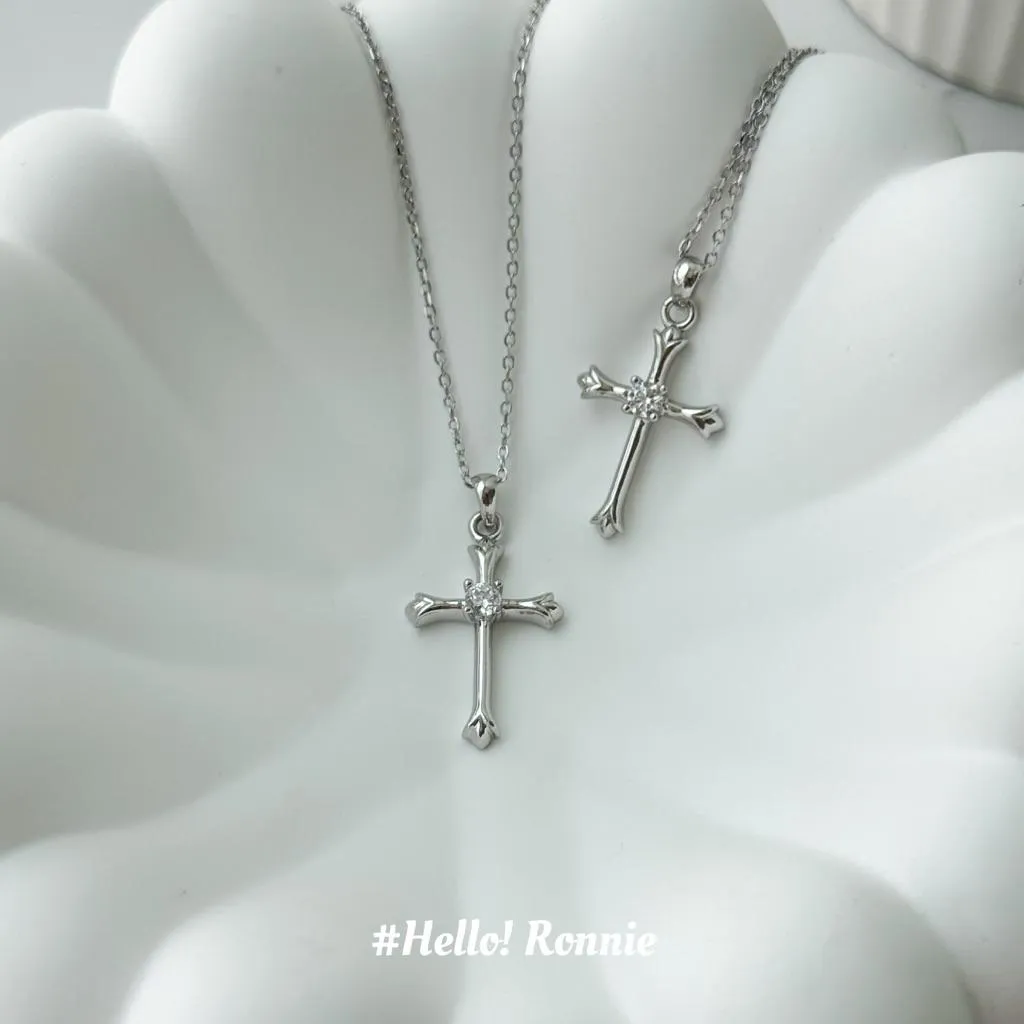 ✨Hello!Ronnie✨現貨S925通體純銀項鍊 純銀項鍊  Grace Cross Necklace｜恩典十字項鍊