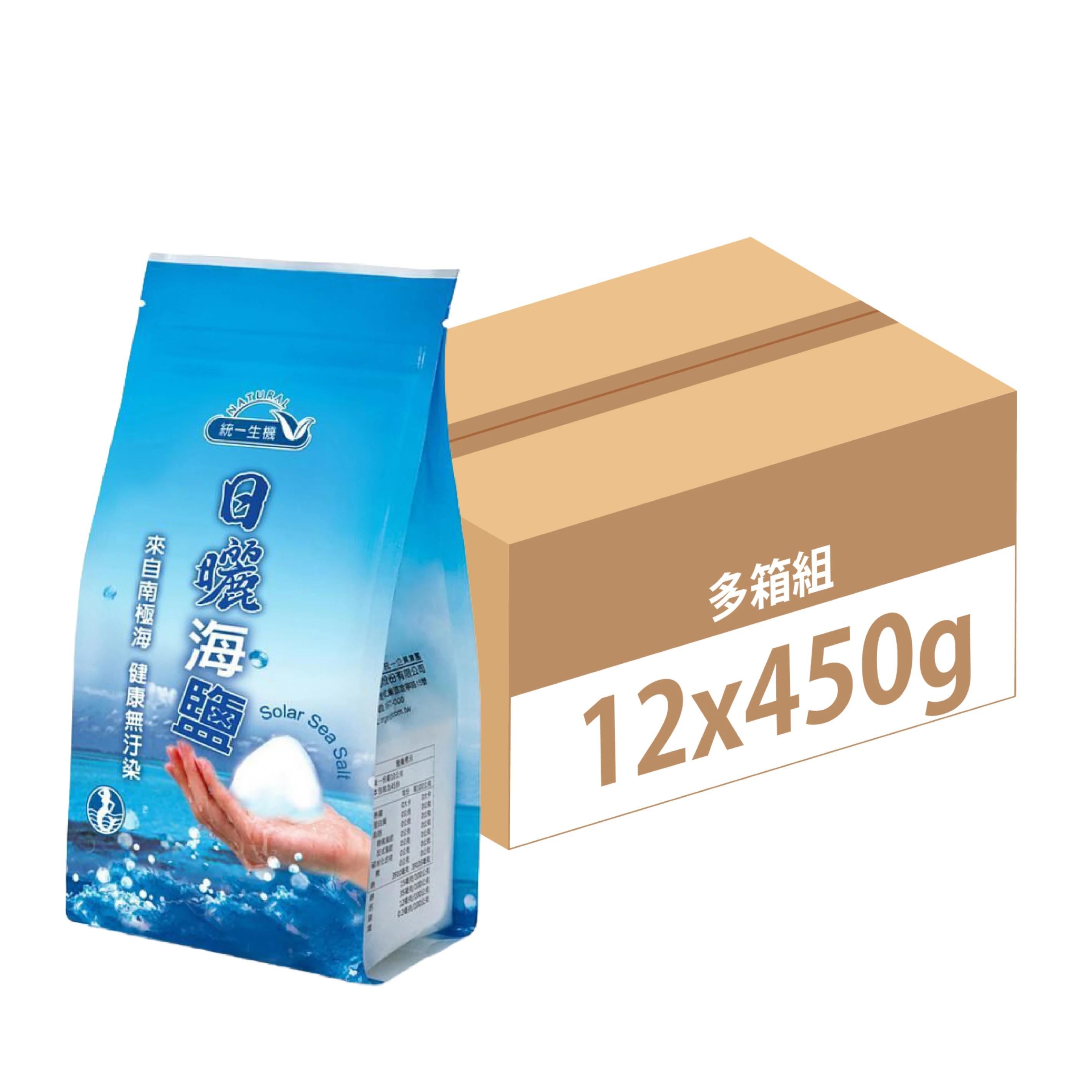 統一生機海鹽450g*12包