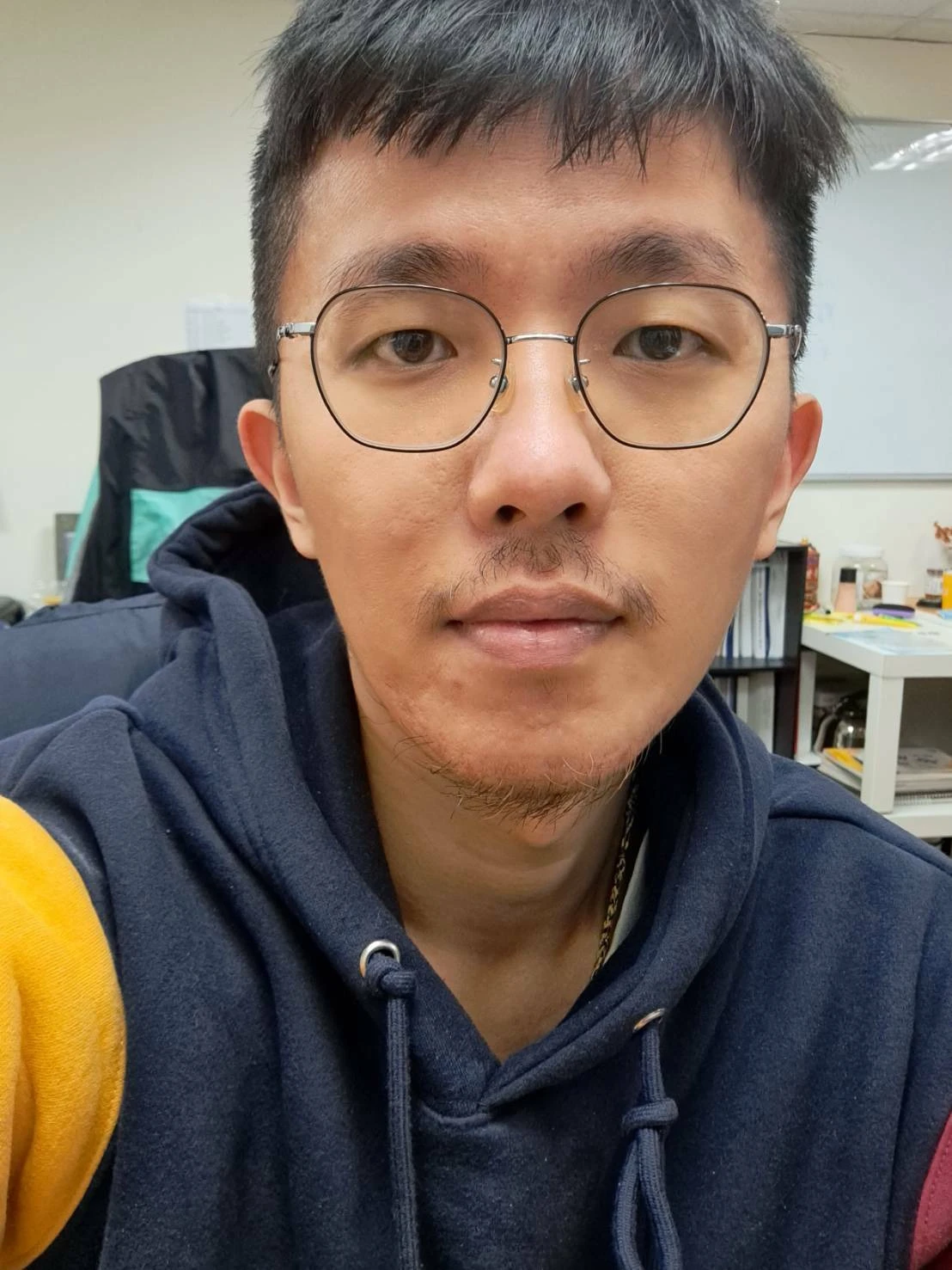 他的自拍照