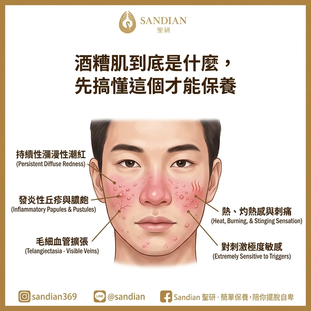 酒糟肌到底是什麼，先搞懂這個才能保養