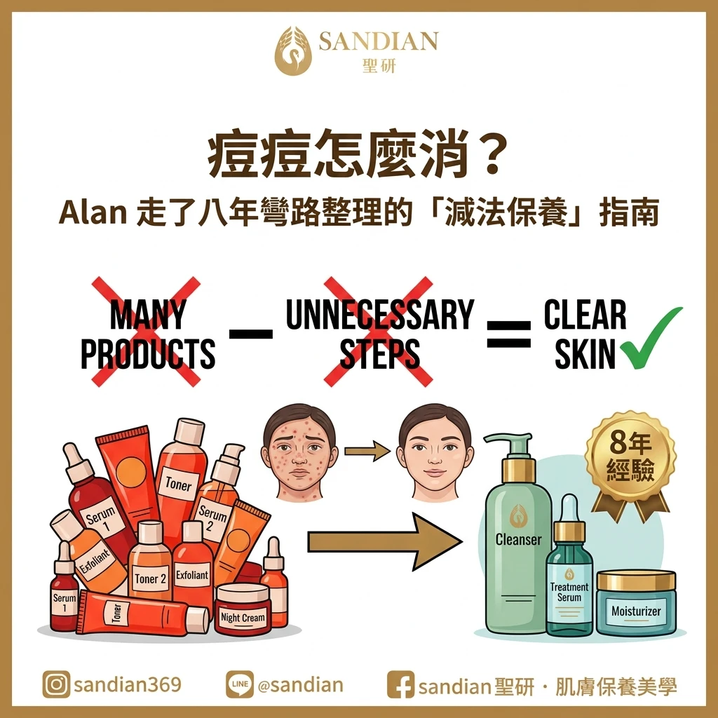 痘痘怎麼消？抗痘傳教士 Alan 走了八年彎路整理的「減法保養」完整指南
