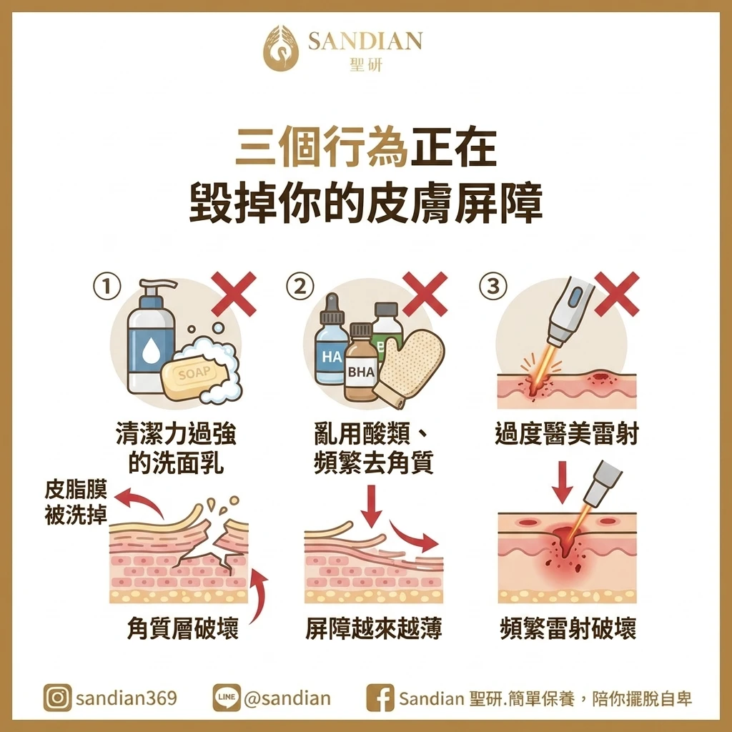 三個行為正在毀掉你的皮膚屏障
