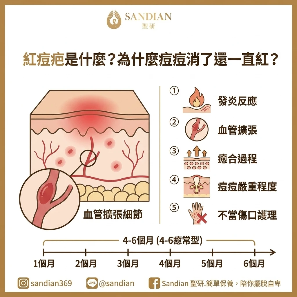 紅痘疤是什麼？為什麼痘痘消了還一直紅？