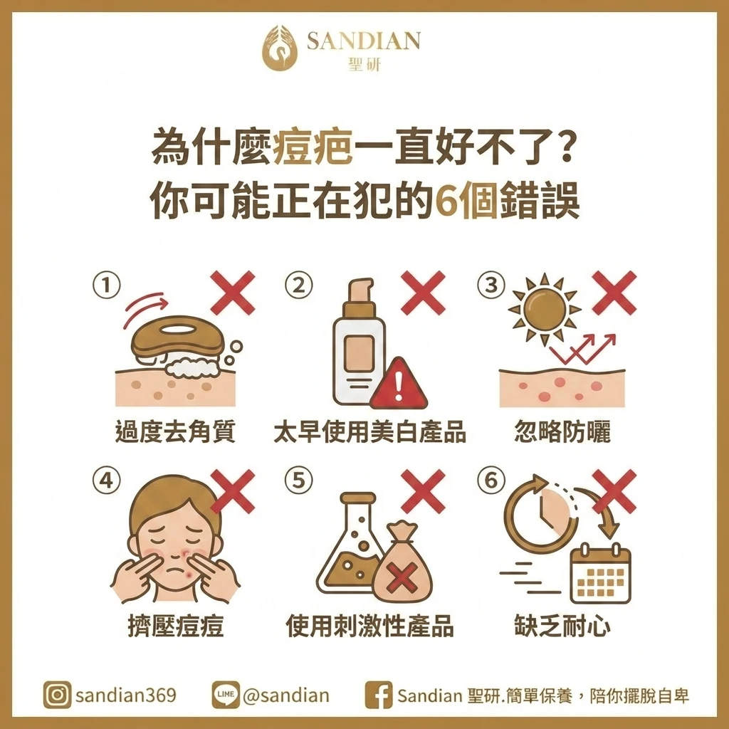 為什麼痘疤一直好不了？你可能正在犯的 6 個錯誤