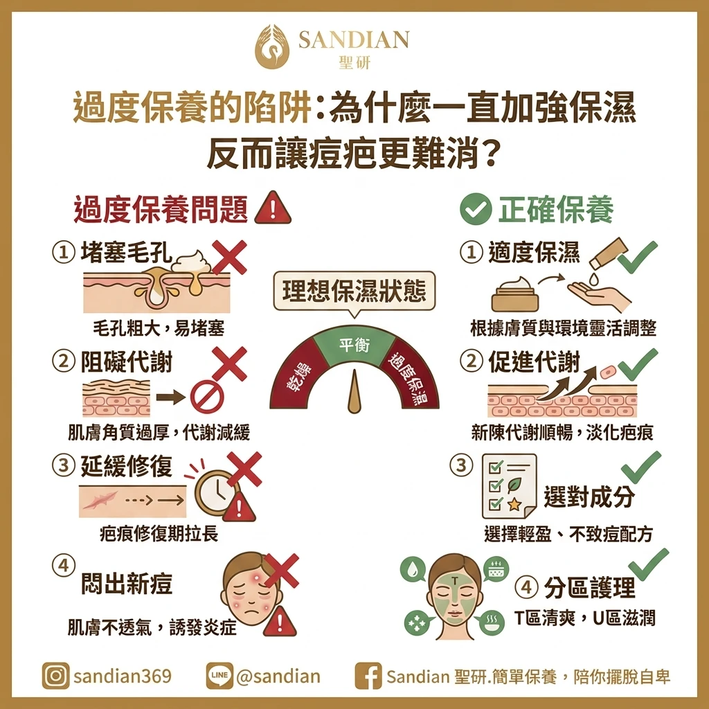 過度保養的陷阱：為什麼一直加強保濕反而讓痘疤更難消？