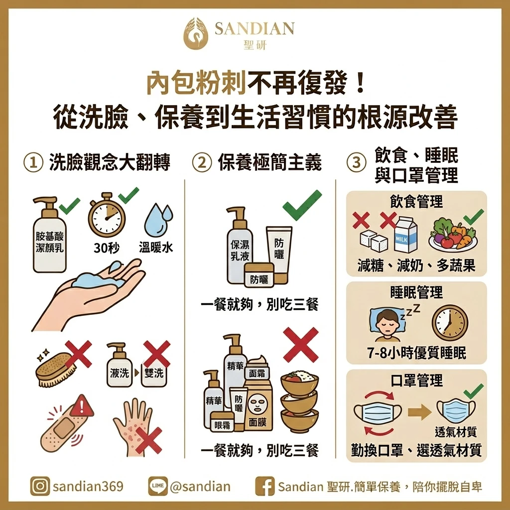 內包粉刺不再復發!從洗臉、保養到生活習慣的根源改善指南