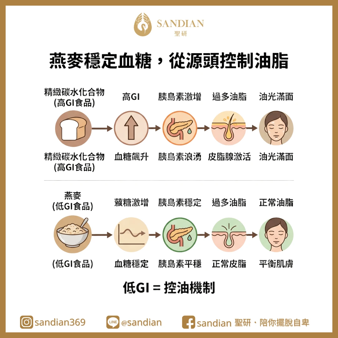 二、燕麥穩定血糖，從源頭控油