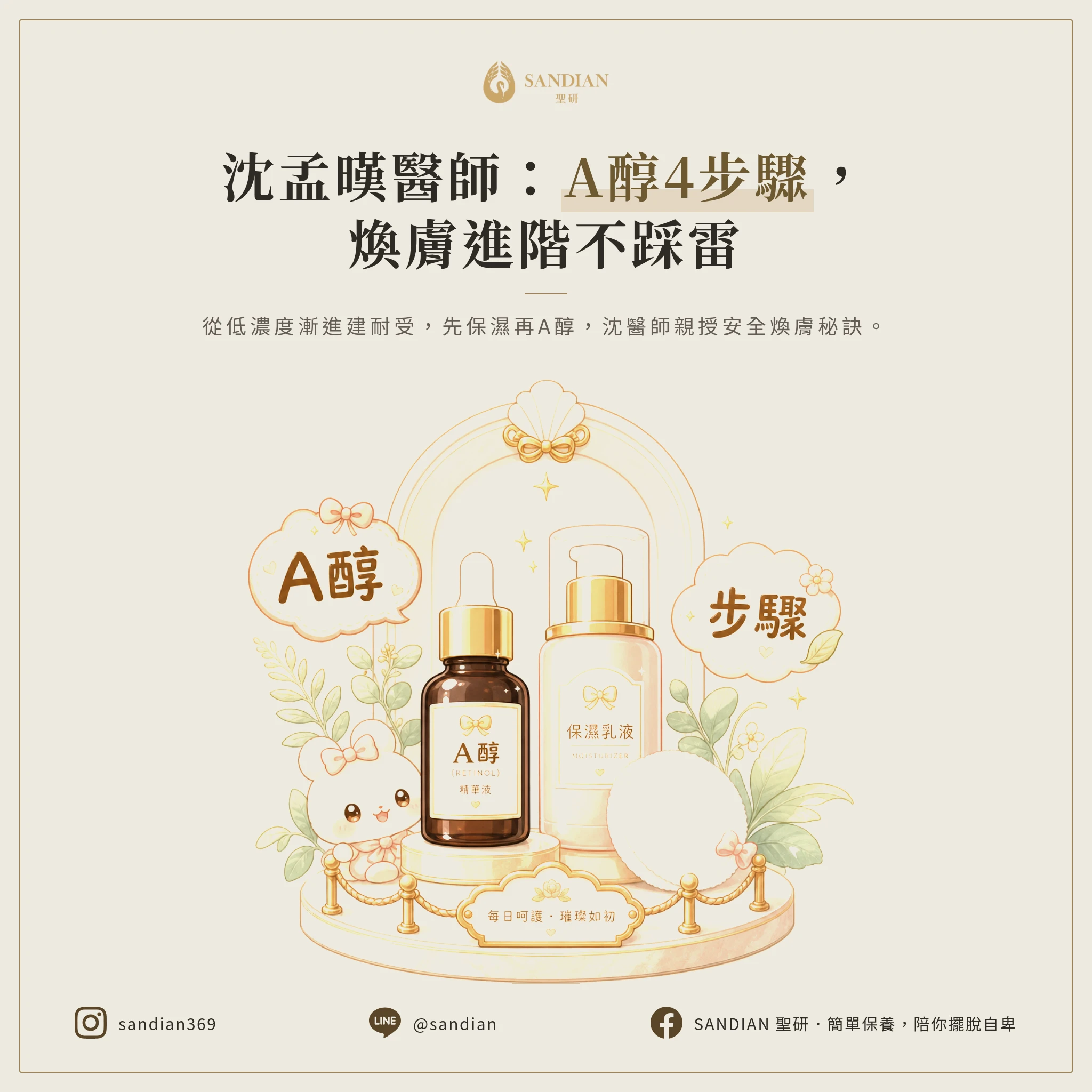 沈孟暵醫師怎麼說:4步驟正確使用A醇不踩雷