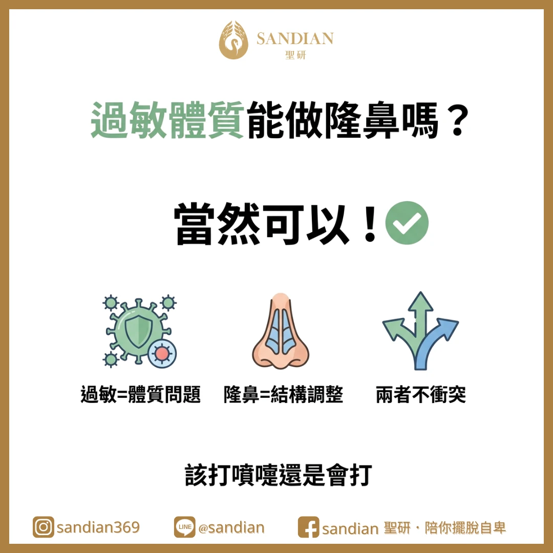一、過敏體質能不能做隆鼻？醫師解答：當然可以