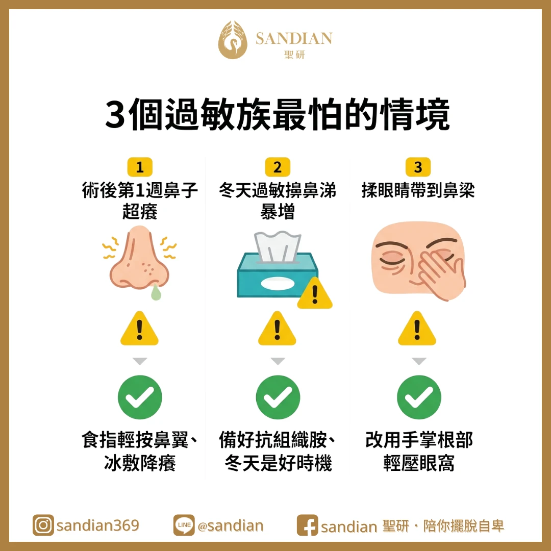 三、3 個過敏族最怕的術後情境