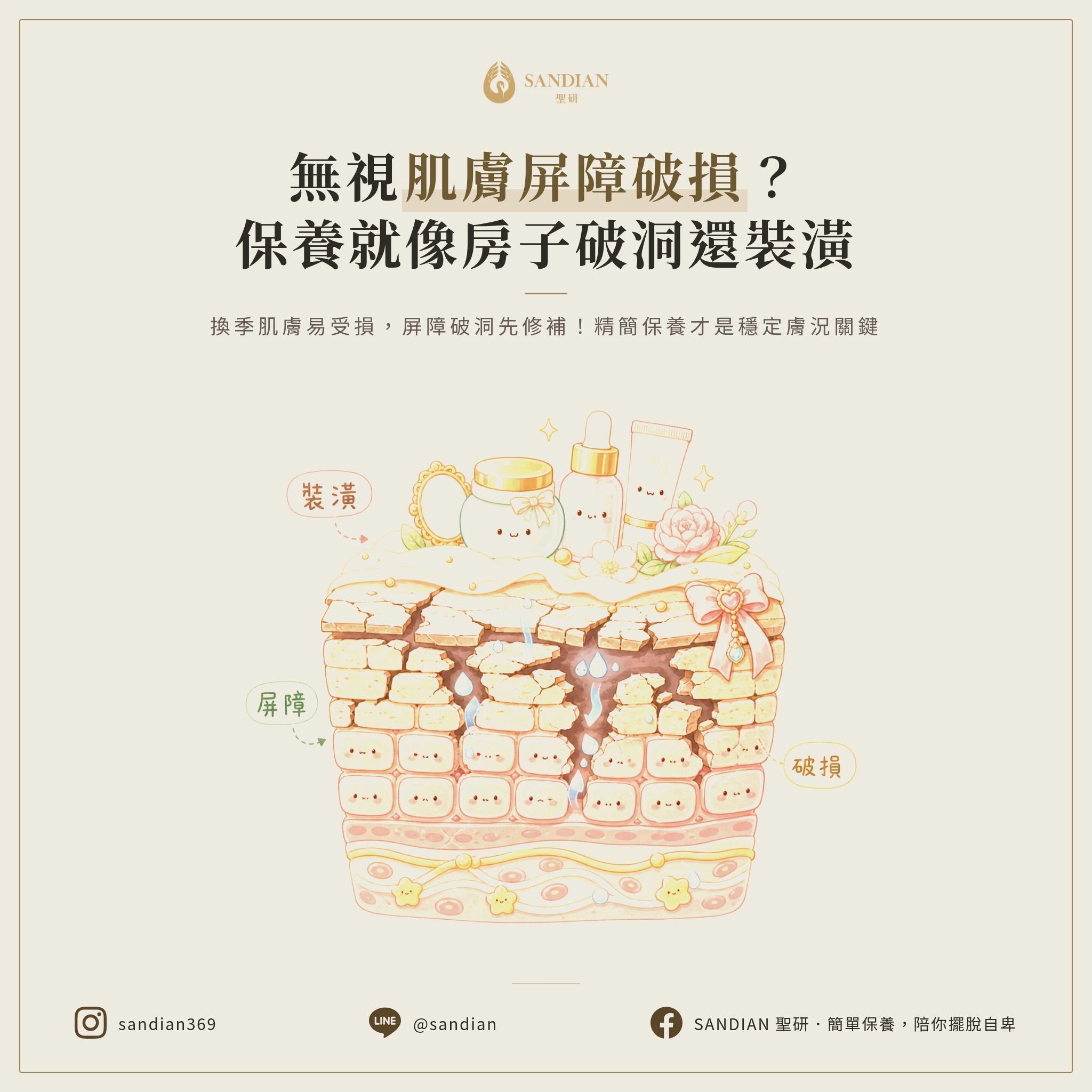 四、無視皮膚屏障修復,等於房子破洞還在裝潢