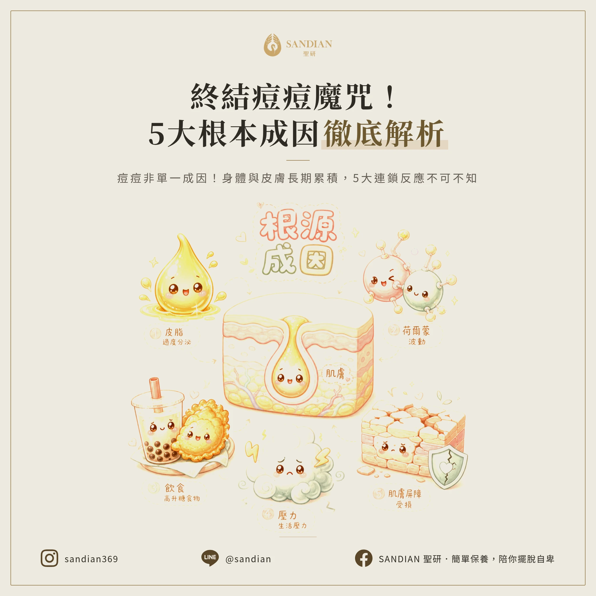 5 大痘痘根本成因