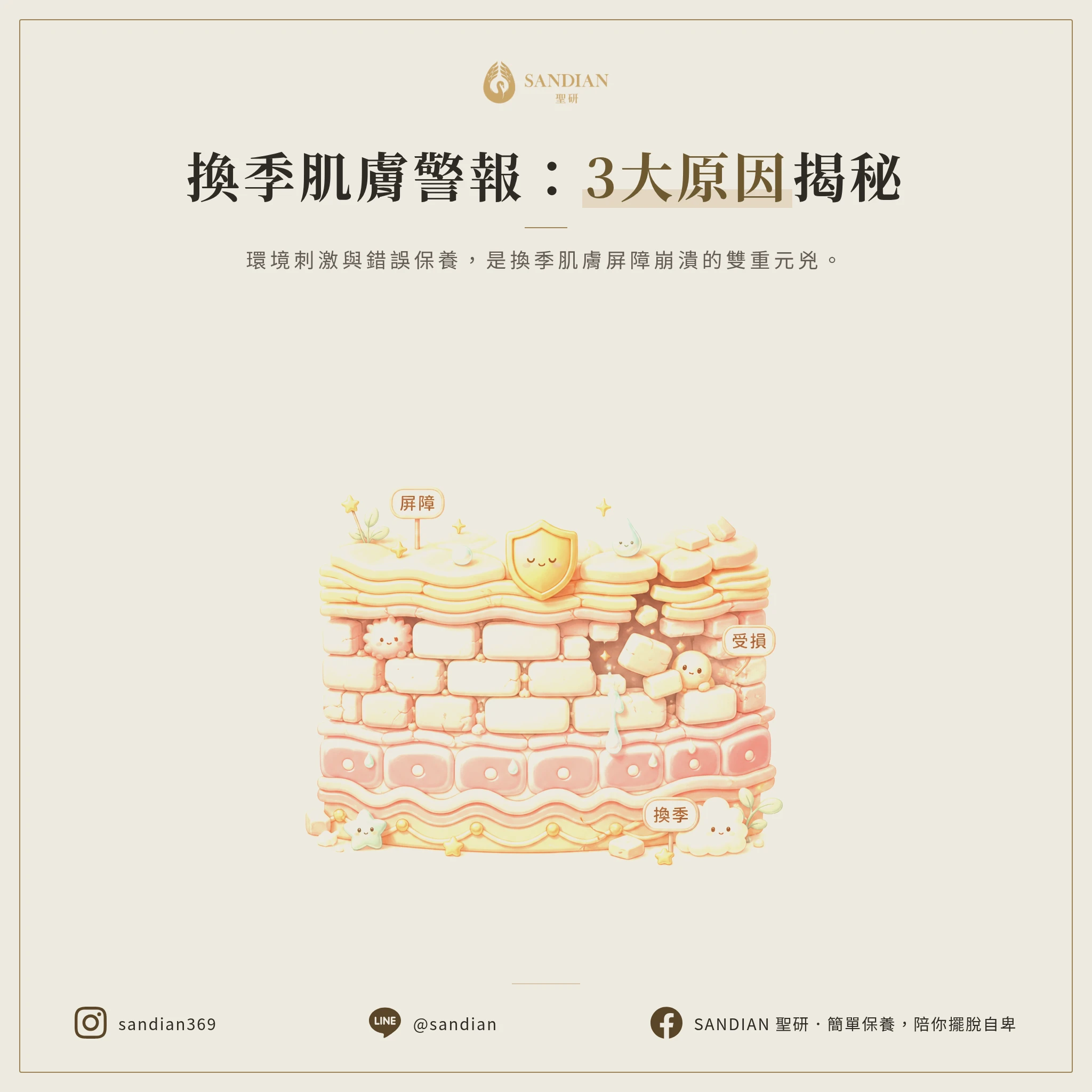 一、3 個換季皮膚崩潰的真正原因