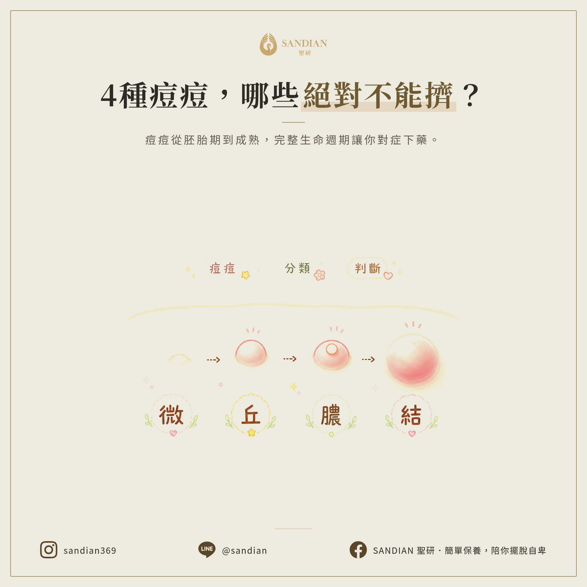 哪種痘痘絕對不能擠?4大類型一次看懂