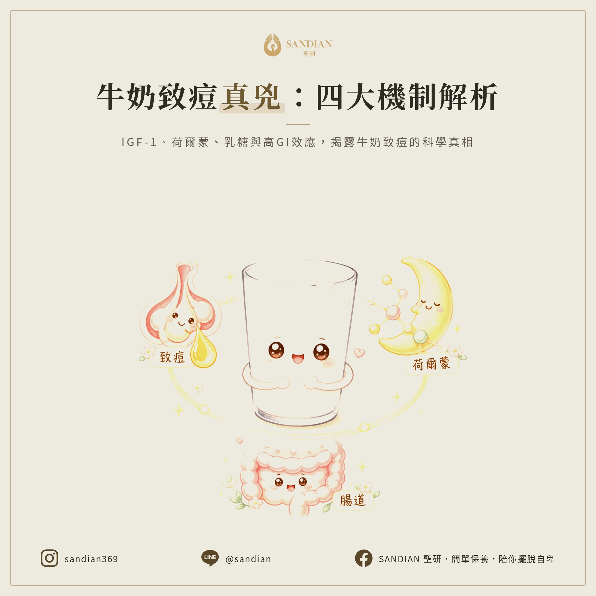 二、牛奶為什麼會讓某些人一直長痘？