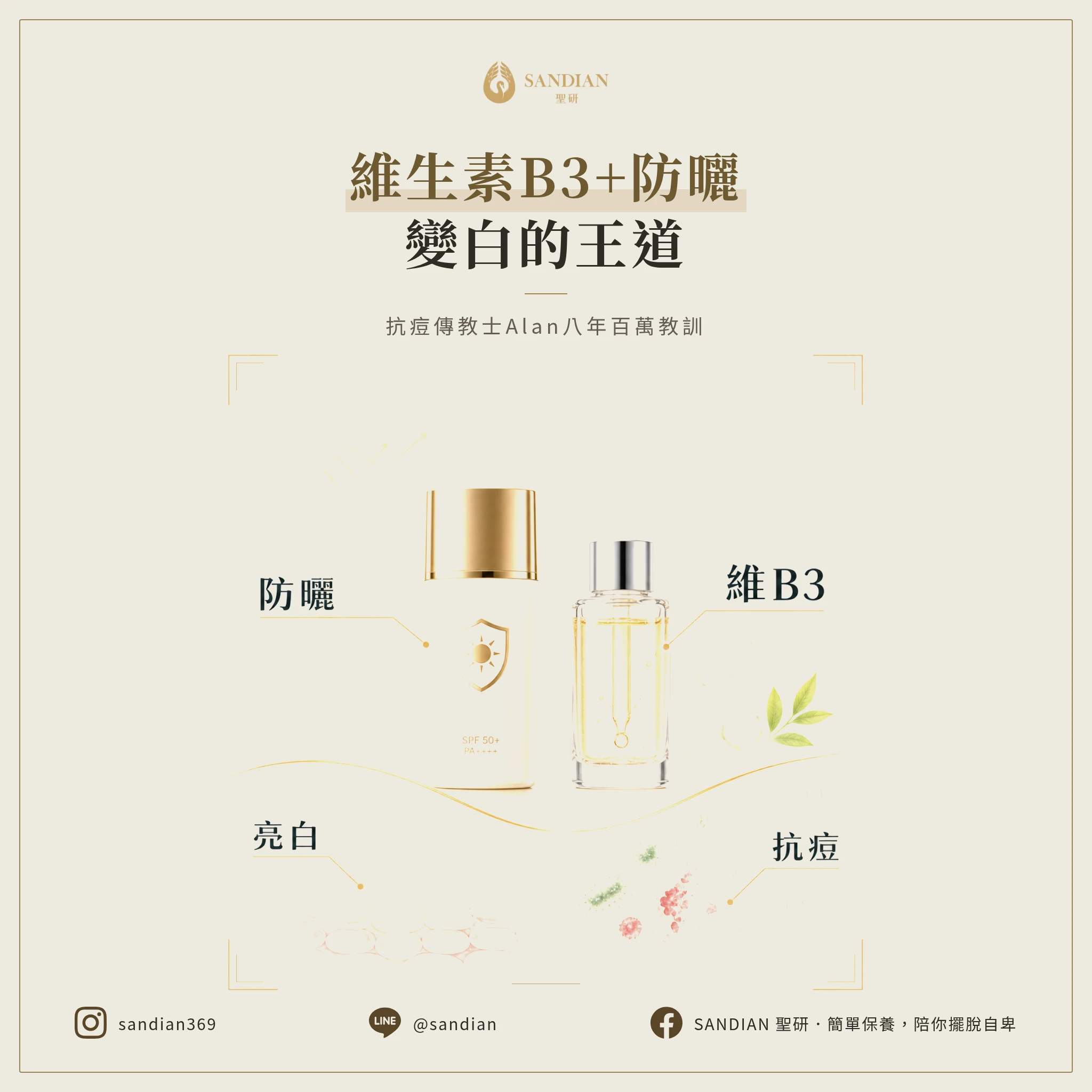 維生素B3+防曬才是真正變白的王道|抗痘傳教士Alan八年百萬教訓